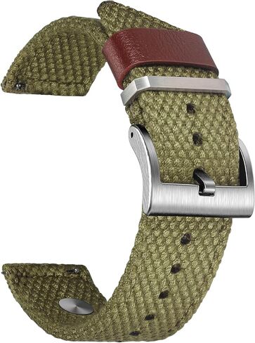 20mm Quick Release Watch Band for Samsung Galaxy Watch 6/5/5 Pro/4/3/Gear S3/S2/Active 2, Canvas Strap for Amazfit GTS 4/4 Mini/3/2 /2e/2 mini, Bip 3 Pro / 3/U Pro/Bip/Lite/S/S lite in Kuwait