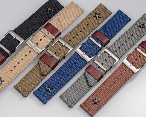 20mm Quick Release Watch Band for Samsung Galaxy Watch 6/5/5 Pro/4/3/Gear S3/S2/Active 2, Canvas Strap for Amazfit GTS 4/4 Mini/3/2 /2e/2 mini, Bip 3 Pro / 3/U Pro/Bip/Lite/S/S lite in Kuwait