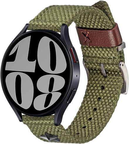 20mm Quick Release Watch Band for Samsung Galaxy Watch 6/5/5 Pro/4/3/Gear S3/S2/Active 2, Canvas Strap for Amazfit GTS 4/4 Mini/3/2 /2e/2 mini, Bip 3 Pro / 3/U Pro/Bip/Lite/S/S lite in Kuwait