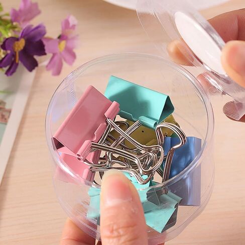 Coideal Metal Binder Paper Clips - 48 Pcs 1 Inch Medium Bull Clip Clamps Colored for Office Photo File (Multicolored, 25mm) in Kuwait