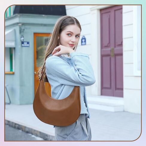 Shoulder Handbags 3 Ways Adjust Strap Shoulder Bag for Women Waterproof Leather Zip Closure Clutche Purses Hobo Bags in Saudi Arabia