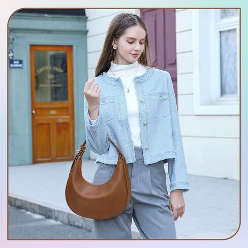 Shoulder Handbags 3 Ways Adjust Strap Shoulder Bag for Women Waterproof Leather Zip Closure Clutche Purses Hobo Bags in Saudi Arabia