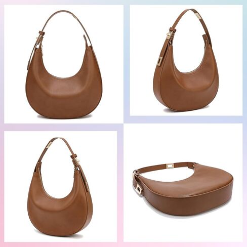 Shoulder Handbags 3 Ways Adjust Strap Shoulder Bag for Women Waterproof Leather Zip Closure Clutche Purses Hobo Bags in Saudi Arabia