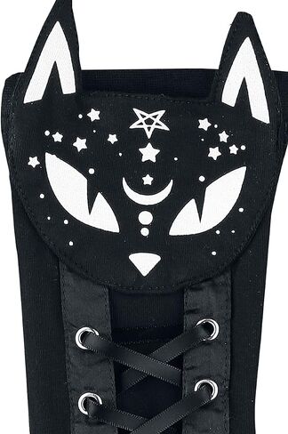 Dark Kitty Cat Arm Warmers Wicca Gothic Fingerless Gloves in Saudi Arabia