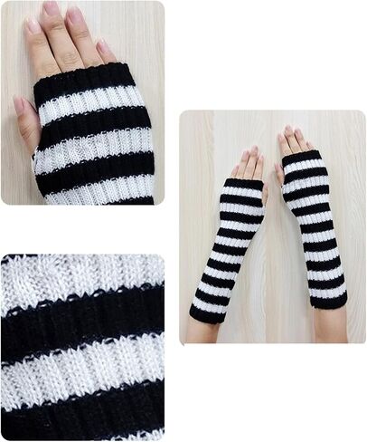 Goth Arm Warmers Y2k Long Fingerless Gloves for Women in Saudi Arabia