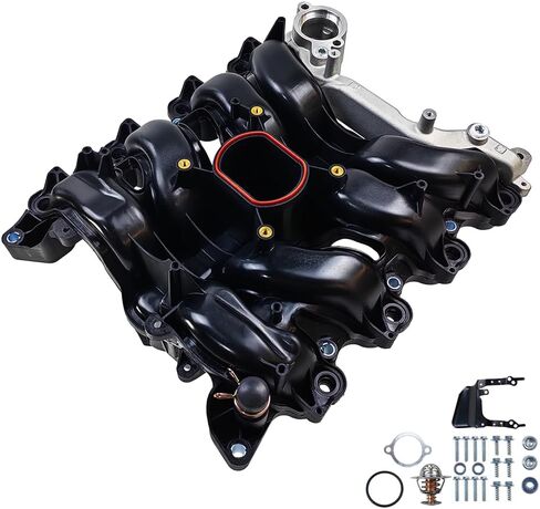 Upper Intake Manifold w/Gasket Thermostat Kit | Fit for Ford Crown Victoria Explorer Mustang, Mercury Grand Marquis Mountaineer Lincoln Town Car V8 4.6L | OE# 1L2Z9424FA 3W7Z9424AA 6W7Z9424AA 615-175 in Saudi Arabia