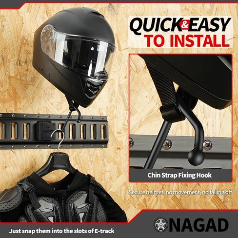 حامل خوذة الدراجة النارية من E Track، حامل خوذة الدراجة الترابية من E-Track، منظم تخزين حامل حامل خطاف، ملحقات الدراجات النارية من Etrack للمقطورات المغلقة والشاحنات والمستودعات والكراجات in Kuwait