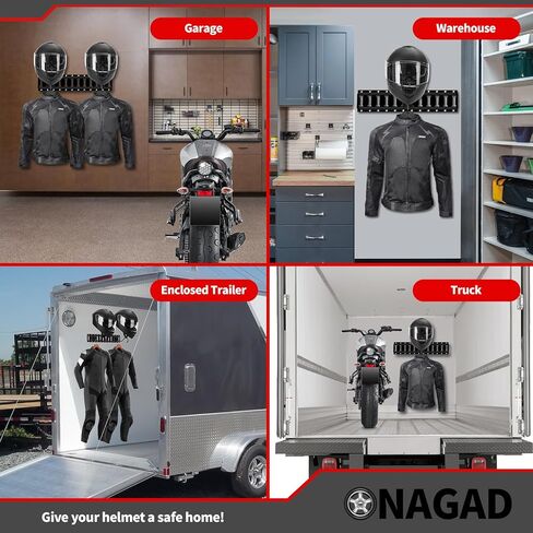 حامل خوذة الدراجة النارية من E Track، حامل خوذة الدراجة الترابية من E-Track، منظم تخزين حامل حامل خطاف، ملحقات الدراجات النارية من Etrack للمقطورات المغلقة والشاحنات والمستودعات والكراجات in Kuwait