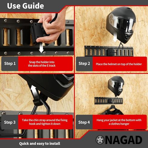 حامل خوذة الدراجة النارية من E Track، حامل خوذة الدراجة الترابية من E-Track، منظم تخزين حامل حامل خطاف، ملحقات الدراجات النارية من Etrack للمقطورات المغلقة والشاحنات والمستودعات والكراجات in Kuwait