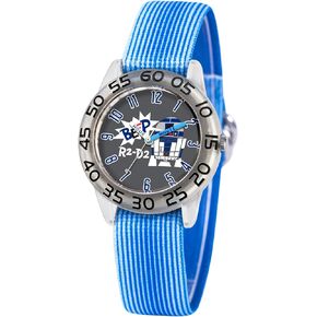 STAR WARS Kids' Plastic Time Teacher Watch, Analog Quartz Nylon Strap Watch