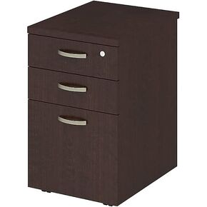 Bush Furniture BSHEOF116MR03 Easy Office Mocha Cherry 16W 3 Drawer Mobile Pedestal
