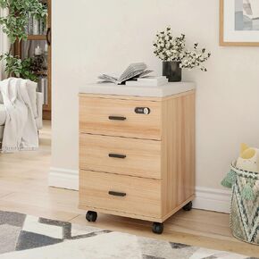 Soohow Under Desk 3 Drawers Vertical Filing Cabinet with Cushion,Mobile File Cabinet with Smart Lock/Casters in Kuwait