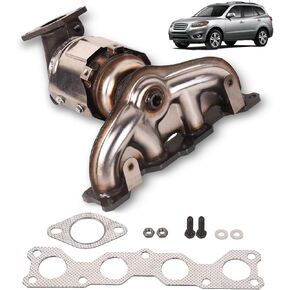 TOPAZ 16690 EPA Compliant Exhaust Manifold Catalytic Converter with Gasket Compatible with Kia Sorento 2.4L 2011-2013 Hyundai Santa Fe 2.4L 2010-2012