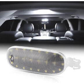 White LED Interior Roof Dome Lights Cover Overhead Console Reading Lamps Compatible with Dodge Ram 1500 2500 3500 4500 5500 Dakota J-e-e-p-Liberty Commander Clear Dome Lamp Lens Console