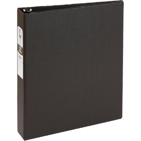 Avery Economy 3 Ring Binder, 1.5" Round Rings, 1 Black Binder (03401)