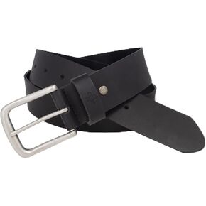 Vince Camuto Mens Jean Belt | Black Belt Width | Genuine Leather Belt | Nickle Belt Buckle