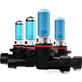 Headlights Fit For 2016 2017 2018 Toyota RAV4 Halogen Headlight Bulbs,9012 High/Low Beam Headlights + h11 Fog Light Bulbs front bulb bright light Halogens combo,Plug And Play,Pack of 4