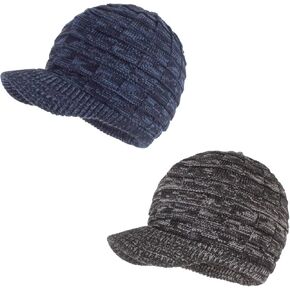 Unisex Winter Hats with Visor Warm Ski Hat Stylish Knitted Hat for Men and Women in Kuwait