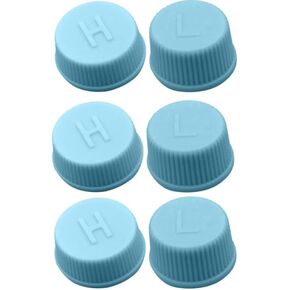 6Pcs Replacement Valve Caps for Car Air Conditioning, Leakproof R134a AC System Charging Port Caps (High and Low Pressure) Valves, Air Conditioning, Low Pressure ac Cap, ac Caps for Cars Blue