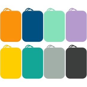 8 Pack Silicone Luggage Tags for Suitcases - Suitcase Tags, Colour Travel Tags for Luggage, Easy to Identify and Mark