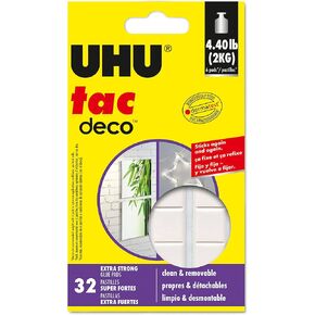 UHU Tac HomeDeco, 2.1 oz (60g), 32 Pads (48710)