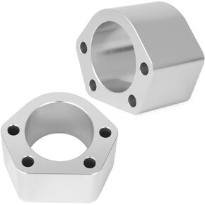 Motoparty Ball Joint Spacers fits for 2007-2018 Chevrolet Silverado GMC 1500, 2 Inches Billet Aluminum Ball Joint Spacers (1 pair)