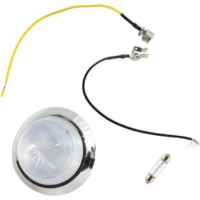 Round Dome Light Base & Lens with Bulb & Wire leads For 1971-1981 Grand National Chevelle Pontiac Tempest GTO