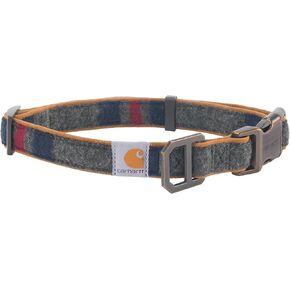Carhartt Nylon Duck Dog Collar, Fully Adjustable Durable 2-Ply Cordura Nylon Canvas Collars for Dogs, Blanket Stripe, Medium