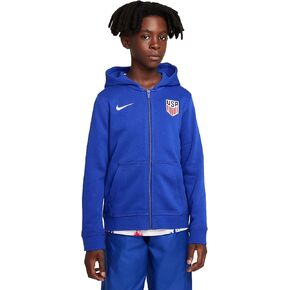 Nike USA 2022-23 Big Kid Youth Full Zip Fleece Hoodie