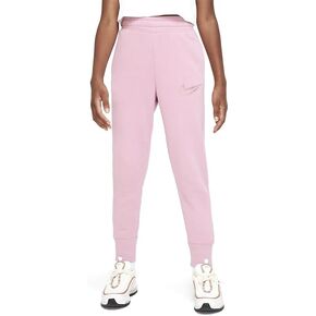 بنطال Nike NSW Fleece WC للفتيات (الأطفال الصغار/الأطفال الكبار) وردي أساسي/ذهبي معدني LG (14 طفل كبير) in Kuwait