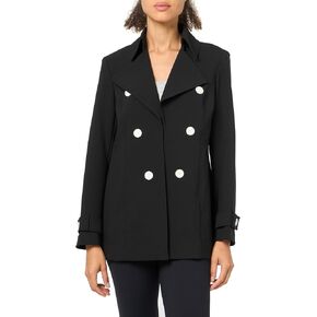 Anne Klein Women's Urban Stretch Faux Double Breasted Trenc