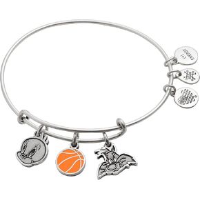 Alex and Ani AS21EBSJ02RS,Space Jam Tweety and Sylvester Trio Charm Expandable Bangle Bracelet,Rafaelian Silver,Orange, Bracelets