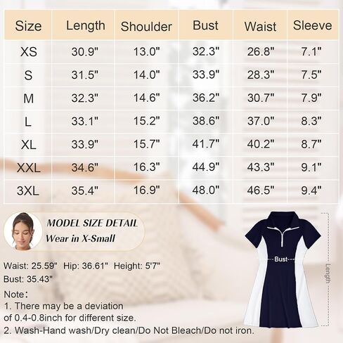 Golf Tennis Dress with Shorts Womens Polo Neck Athletic Workout Golf Dress Casual Sleeveless Colorblock Dress in Saudi Arabia