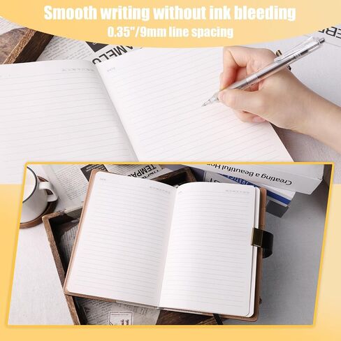 Personal Diary with Lock, A5 224 Pages Black Leather Ruled Journal Password Protected Notebook,Travel Notebook Lock Diary Planner Organizer for Men and Women, 8.6x5.9in in Saudi Arabia
