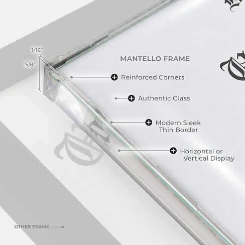 Mantello Modern Minimalist 8.5 x 11 Document Frame Diploma Frames | Set of 6 Clear Acrylic Frames | Sleek Borderless Certificate Frame, Wall or Tabletop, 8.5x11 inch Letter Size Display | 6-Pack Clear in Saudi Arabia