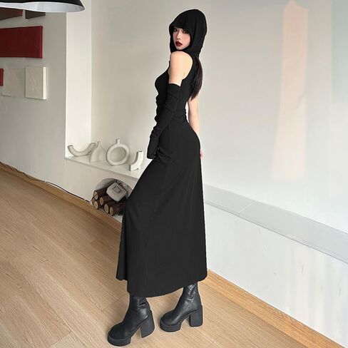 SINROYEE Women High Slit Long Dress Sexy Sleeveless Cocktail Dress Sexy Cutout Bodycon Party Club Cami Dresses in Saudi Arabia