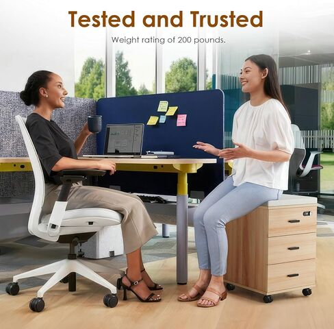 Soohow Under Desk 3 Drawers Vertical Filing Cabinet with Cushion,Mobile File Cabinet with Smart Lock/Casters in Kuwait