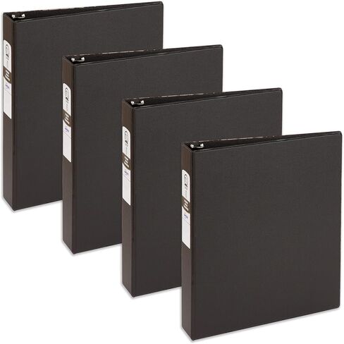 Avery Economy 3 Ring Binder, 1.5" Round Rings, 1 Black Binder (03401) in Saudi Arabia