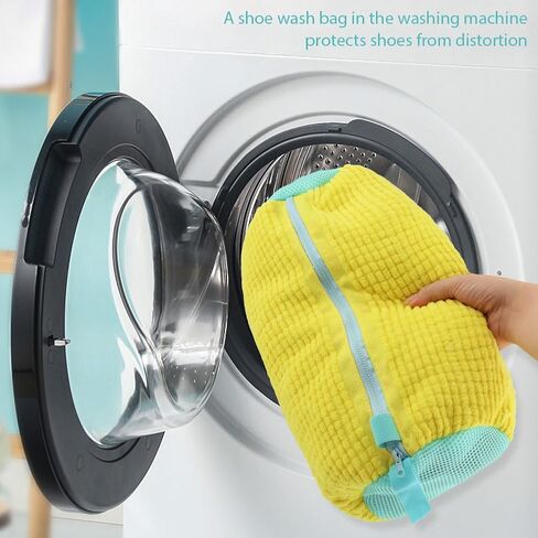 2 Pcs Shoe Cleaning Bag, Shoe Washing Machine Bag, Portable Reusable Shoe Bag for Washing Machine, Shoe Cleaning Laundry, Deep Cleaning Shoe Care Bag for Washer and Dryer in Saudi Arabia