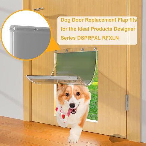 2pack من اللوحات البديلة لباب الكلب الطقس Ruff المتوافقة مع نموذج باب الكلب المثالي للطقس Ruff DSRWXL، اللوحات البديلة للطقس Ruff 9 3/4 x 17، XL مرنة، خالية من مادة BPA، مواد مقاومة للطقس in Kuwait
