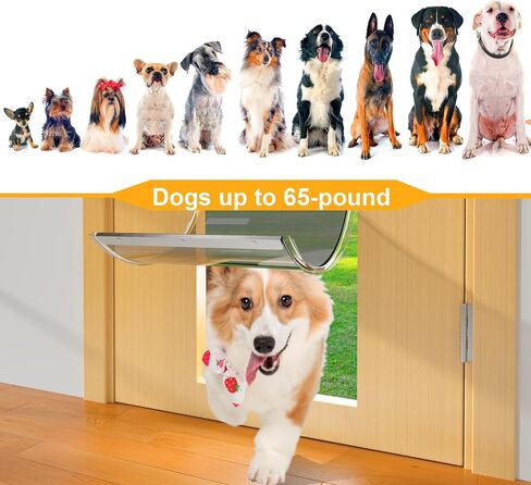 2pack من اللوحات البديلة لباب الكلب الطقس Ruff المتوافقة مع نموذج باب الكلب المثالي للطقس Ruff DSRWXL، اللوحات البديلة للطقس Ruff 9 3/4 x 17، XL مرنة، خالية من مادة BPA، مواد مقاومة للطقس in Kuwait