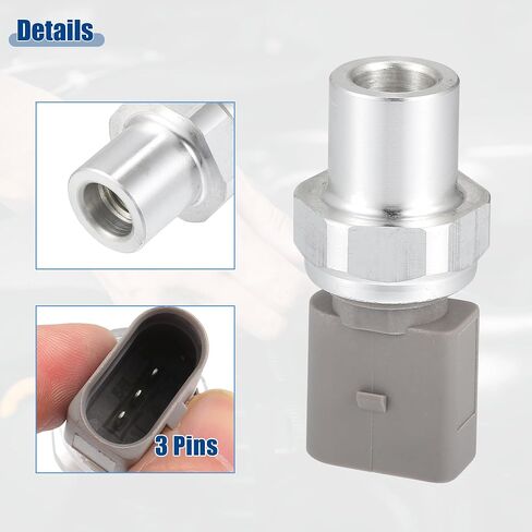 ACROPIX A/C مفتاح مستشعر ضغط مكيف الهواء، مفتاح دورة القابض مناسب لأودي Q7 2007-2014 لأودي TT 2000-2014 رقم 8E0959126 - حزمة من 1 in Saudi Arabia