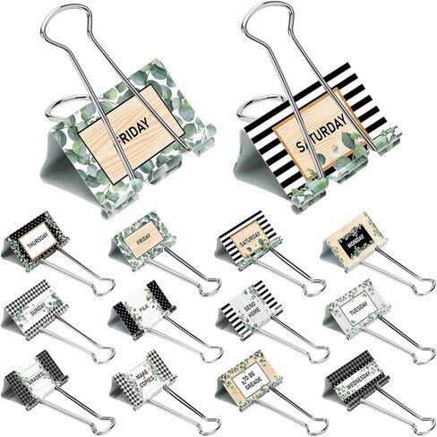 12 Pcs Teacher Essentials Large Binder Clips 2 Inch Classroom Management Large Binder Clips Teacher Supplies Binder Clips Paper Clips Big Paper Clamps for Classroom School Supplies(Greenery) in Saudi Arabia