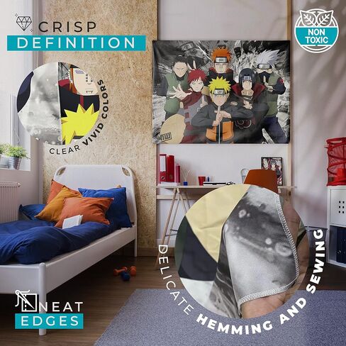MOL AND ALI Anime Tapestry - Nar uto Tapestry - Anime Decor - Nar uto birthday decorations - Anime Room Decor for Boys - Naru to Stuff - Anime Wall Art - Narut o Merch - Anime Wall Decor - 51x59 in Saudi Arabia