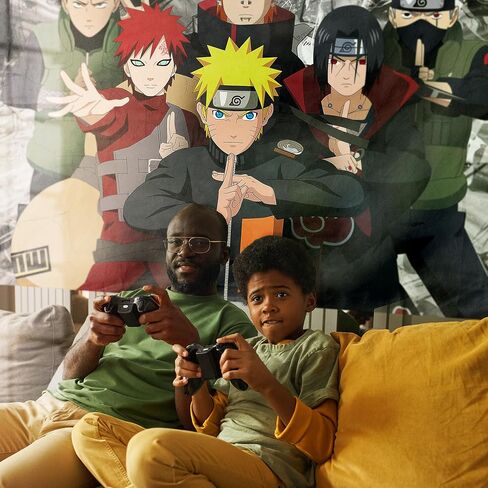 MOL AND ALI Anime Tapestry - Nar uto Tapestry - Anime Decor - Nar uto birthday decorations - Anime Room Decor for Boys - Naru to Stuff - Anime Wall Art - Narut o Merch - Anime Wall Decor - 51x59 in Saudi Arabia