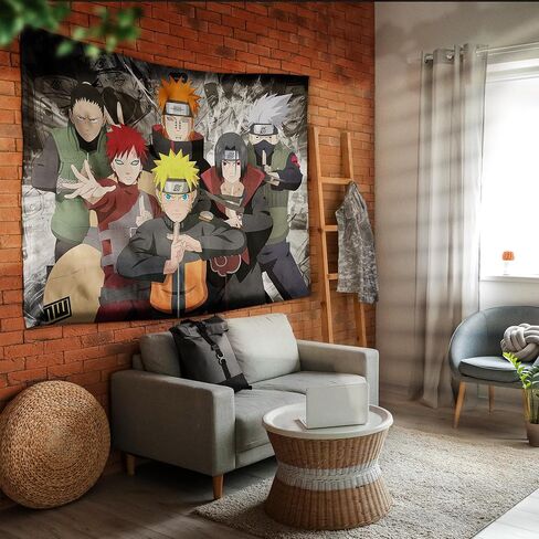 MOL AND ALI Anime Tapestry - Nar uto Tapestry - Anime Decor - Nar uto birthday decorations - Anime Room Decor for Boys - Naru to Stuff - Anime Wall Art - Narut o Merch - Anime Wall Decor - 51x59 in Saudi Arabia