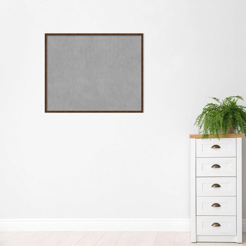 Amanti Art Framed Magnetic Board (41 x 33) Carlisle Brown Narrow Magnet Board, X-Large Magnetic Bulletin Board for Office Decor, Mudroom, Kitchen or Organization Drop Zone from WI, USA in Saudi Arabia
