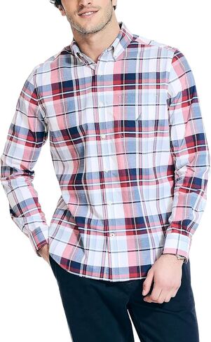 Nautica Men's Sustainably Crafted Plaid Shirt in Saudi Arabia