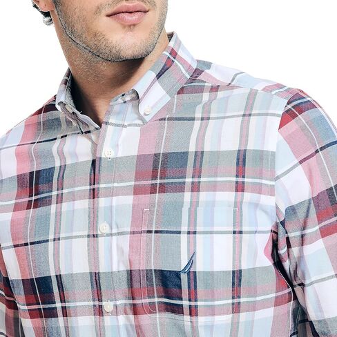Nautica Men's Sustainably Crafted Plaid Shirt in Saudi Arabia