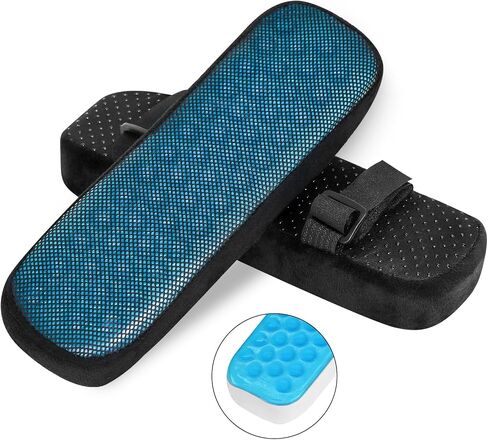 ZNCMRR 2 Pack Office Chair Armrest Pads Covers with Memory Foam Elbow Pillow for Forearm Pressure Relief, Black Arm Rest Covers for Office Chairs, Wheelchair, Comfy Gaming Chair(Black) in Saudi Arabia